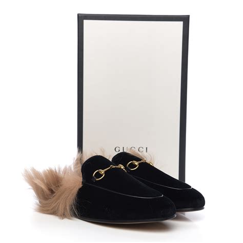 fur slippers gucci|gucci fur slippers velvet bottom.